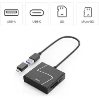 Ginza.se Lecteur de carte mémoire externe USB-C noir
