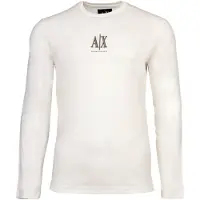 Armani Exchange T-Shirt gris argenté / blanc