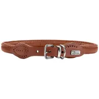 Hunter Halsband Round & Soft Canadian Up für Hunde Cognac XS