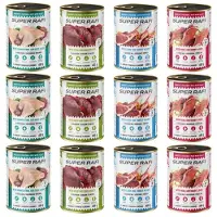 SUPER RAFI avec du veau et du foie de lapin nourriture humide pour chien 12x400g