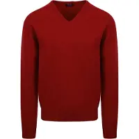 William lockie Pull Laine d'Agneau Col-V Poppy