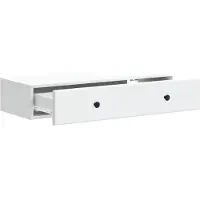 vidaXL Table d'appoint murale blanche 87,5 x 34,5 x 17 cm