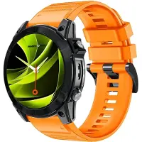 Mobile Origin Easy Strap Silicone Watch 22mm Orange (22 mm, Silicone), Sangles de montre, Orange