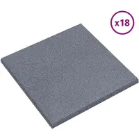 vidaXL : 18 dalles de protection antichute, gris, 50 x 50 cm, en caoutchouc