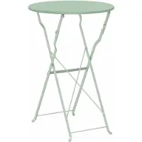 vidaXL Table de bistrot menthe claire Ø50x71 cm Acier revêtu par poudre
