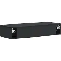 vidaXL Table d'appoint murale noire 87,5 x 34,5 x 17 cm