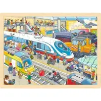 Goki Puzzle d'insertion, thème : gare