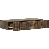 vidaXL Table d'appoint murale en bois d'ingénierie chêne fumé