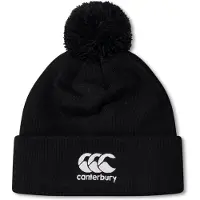 Canterbury Bonnet doublé polaire - Bobble Hat noir - Accessoire d'hiver