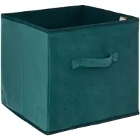 5 Five Panier en velours Mix N Modul – 31 x 31 cm – Canard bleu – Cuir synthétique (31 cm)
