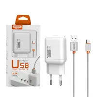 Somostel Chargeur Sein 2A + Câble Micro Usb Blanc 2100Ma 10W Sms-A52 10W
