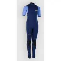 iON Capture 3/2 Mm Junior Short Sleeve Back Zip Neoprene Suit Bleu 10 Years Enfants