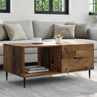 Prolenta Maison Exclusive - Table basse en bois ancien 90 x 50 x 40 cm Matériau dérivé du bois