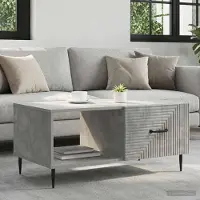 Prolenta Maison Exclusive - Table basse gris béton 90 x 50 x 40 cm en aggloméré