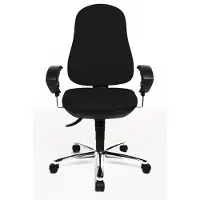 Topstar Support SY Fauteuil de bureau avec hauteur d'accoudoirs ajustable noir