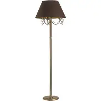 Casa Padrino Luxus Baroque cristal Lampadaire laiton patiné / brun foncé H. 172 cm