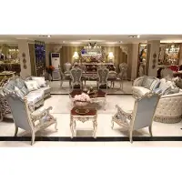 Casa Padrino Ensemble de salon baroque de luxe - 2 canapés & 2 fauteuils & 1 table basse & 2 tables d'appoint - Meubles de salon baroques - Nobles & somptueux