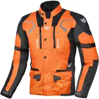 Berik Veste textile Absolute Zero Race pour moto, orange/noir/gris, 58