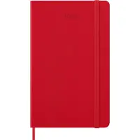 Moleskine Agenda / organiseur 2026 semaines L/A5 couverture rigide rouge clair