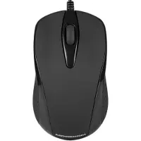 Modecom Souris filaire MC-M4, noire, souris optique avec connexion USB pour ordinateur portable et PC, résolution 800-1600 DPI, câble de 1,8 m