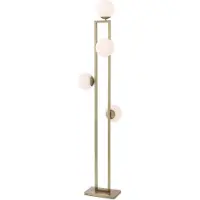 Casa Padrino Lampadaire de luxe Laiton / Blanc 40 x 34,5 x H. 175 cm - Lampe de salon moderne - Collection de luxe