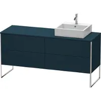 Duravit XSquare Meuble sous-lavabo sur console au sol, 4 tiroirs, vasque à droite, 1600x778x548mm, XS4924R9898