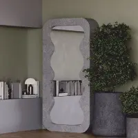 Casa Padrino Miroir mural en béton décoratif gris, , dimensions 100 x 200 cm - Mobilier pour hôtels et jardins