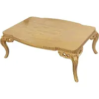 Casa Padrino Luxus Barock Couchtisch Gold 120 x 86 x H. 45 cm - Table de salon somptueuse - Meubles de salon de style baroque