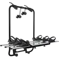 Menabo Shadow Black | Porte-vélos arrière pour 3 vélos, à fixer sur le hayon ou dans le coffre - Aluminium