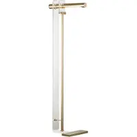 Casa Padrino Lampadaire LED design couleur laiton antique 37,5 x 25,4 x H. 111,8 cm - Lampadaire moderne - Lampe de salon - Qualité de luxe