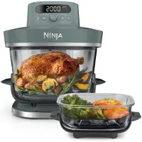 Ninja Friteuse à Air Crispi Pro 7-en-1 AS101EUGY 8L Double Récipient en Verre Gris Cendre