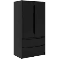 vidaXL Armoire avec porte, noire, 79,5 x 49 x 156 cm, aggloméré