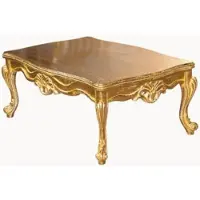 Casa Padrino Table basse de luxe baroque or - Table de salon en bois massif fabriquée à la main - Meubles de salon de style baroque - Noble et somptueux