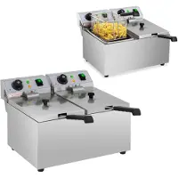 Royal Catering Friteuse électrique double Expondo - 2 x 8 l - 6400 W -