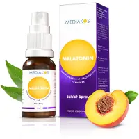 Mediakos GmbH Spray végétal Melatonine-Ashwagandha Mediakos pour favoriser le sommeil, 20 ml