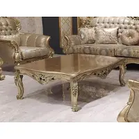 Casa Padrino Table basse de luxe baroque or - Table de salon de style baroque faite à la main - Meubles de salon baroques - Noble et somptueux