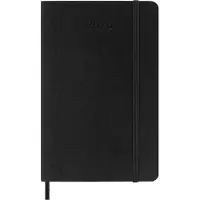 Moleskine Calendrier de poche 2026 semaines P/A6 couverture souple noir
