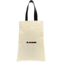Jil Sander sac cabas en coton bicolore