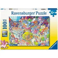 Ravensburger Puzzle pour enfants XXL « Agitation à Chaoshausen », 100 pièces, 12004262