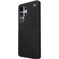 Speck Presidio2 Grip + Magnet Samsung Galaxy S25 Ultra Black - with Microban (Samsung Galaxy S25 Ultra), Coque pour téléphone portable, Gris, Noir