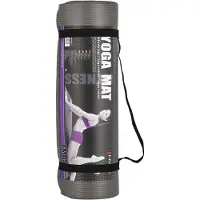 Rosfix tapis de yoga antidérapant de 183 cm - Idéal pour le yoga, le pilates et les étirements Gris