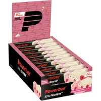 Powerbar Plus 33% Protein Bars Box Vanilla&raspberry 90g 10 Units Bleu