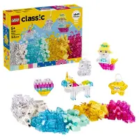 LEGO Classic Boîte Magique Transparente - Jouet d'apprentissage préscolaire pour garçons et filles de 5 ans et plus - Cadeau d'anniversaire - Jeu