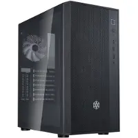 Silverstone Fara R1 PRO V2 Tour midi, verre trempé - noir