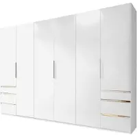 Wimex Armoire Level Armoire à portes battantes avec tiroirs Finition au choix blanc