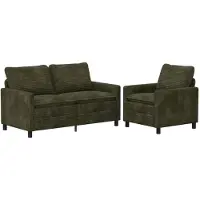 vidaXL Ensemble de canapés , 2 pièces, vert, polyester