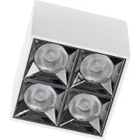 Lyora Spot en saillie blanc Midi Led 2x2 LED - 3000K
