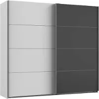 Wimex Armoire suspendue Valencia, 225 cm, blanc et gris verre (17084)