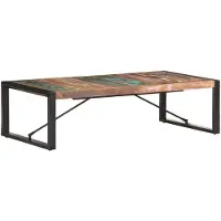 vidaXL Table basse 140x70x40 cm Vieux bois massif