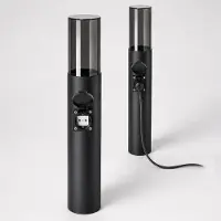 SSC-LUXon VARDA Lampe d'allée extérieure avec prise de courant E27 Lampadaire noir hauteur 50cm - Lampe d'extérieur Lampadaire avec raccordement électrique 230V